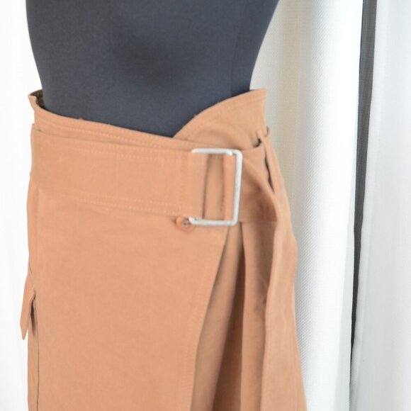 Norse Projects Josie Organic Cotton Twill Asymmetric Midi Skirt Sz 4 - Picture 5 of 10